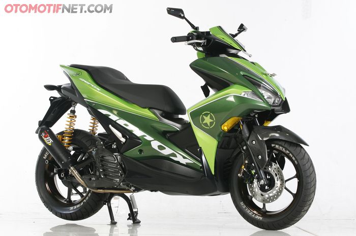 Yamaha Aerox bergaya army troop look