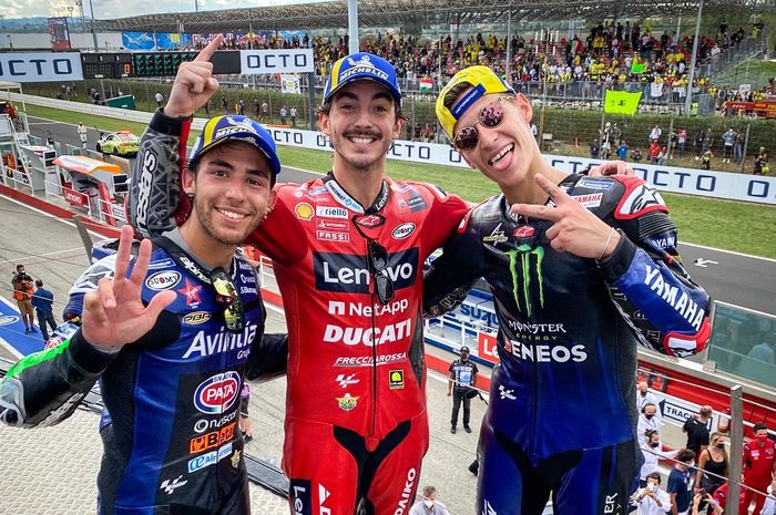 Menang di MotoGP San Marino 2021, Francesco Bagnai berhasil memangkas jarak dengan Fabio Quartararo di Klasemen MotoGP 2021