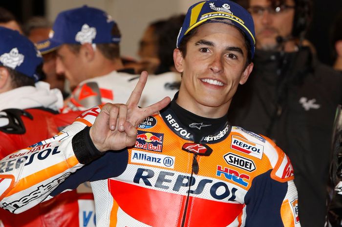 Pembalap Repsol Honda, Marc Marquez, hanya mampu meriah posisi ketiga pada kualifikasi MotoGP Qatar 2019