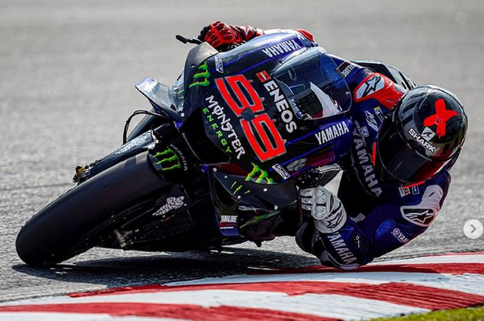 Jorge Lorenzo pertama kali merasakan motor MotoGP Yamaha M1 pada shakedown tes di Sepang, Malaysia, Selasa (4/2/2020)