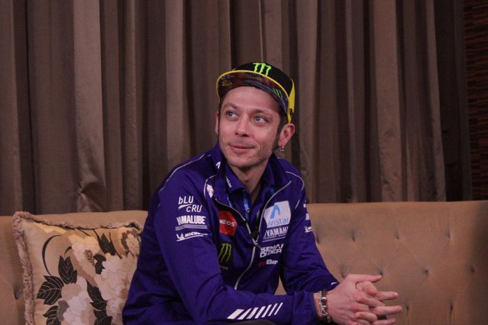 Valentino Rossi saat hadir di Jakarta dan bertemu dengan wartawan yang dipilih khusus oleh Yamaha untuk wawancara