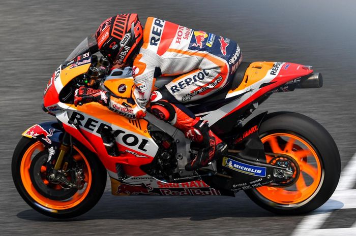 Marc Marquez di tes pramusim MotoGP 2018 di Thailand