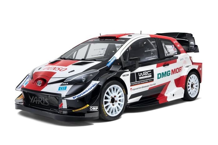 Livery mobil reli Toyota Yaris tim Toyota Gazoo Racing untuk kejuaraan dunia reli atau WRC 2021