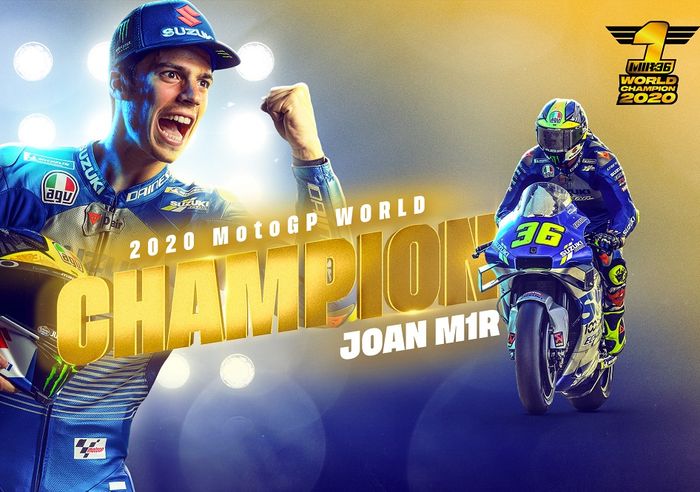 Joan Mir berhasil kunci gelar juara dunia MotoGP 2020 di Valencia.