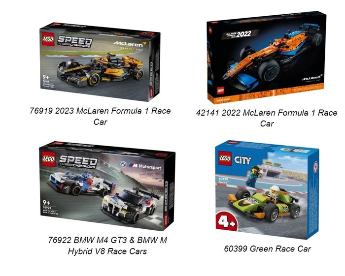 Replika mobil balap LEGO tersedia di pasaran