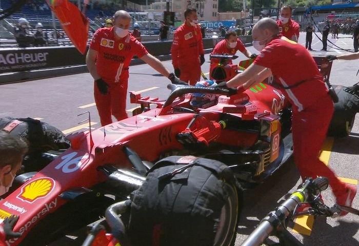 Charles Leclerc terpaksa mengakhiri sesi FP1 F1 Monako 2021 lebih cepat