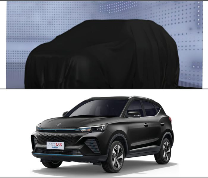 Siluet yang diduga mobil hybrid MG VS HEV.