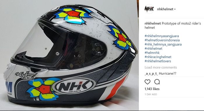 Unggahan NHK Helmet via Instagram