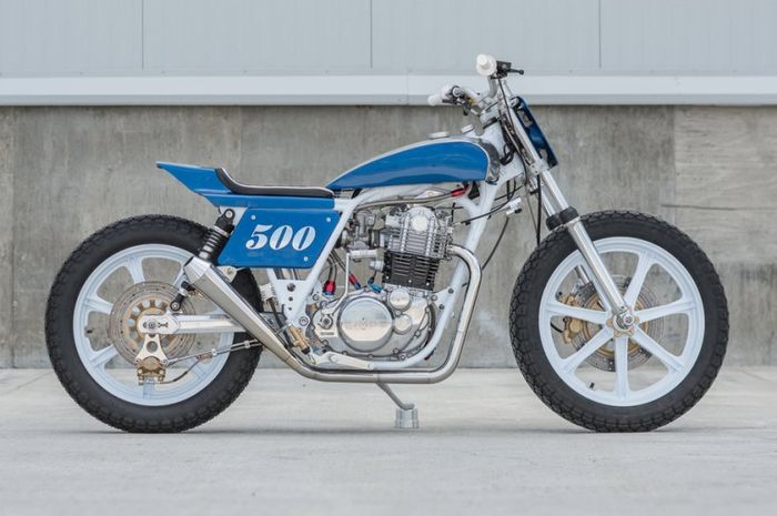 Yamaha TT500 tahun 1977 custom street tracker milik Paul Miller (PanicRev Customs), dilansir oleh Bikeexif.com