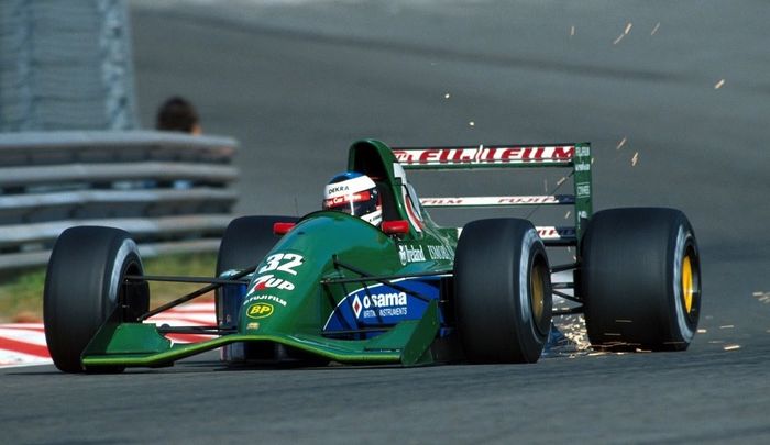 Michael Schumacher pada penampilan perdananya di balap F1, bersama tim Jordan di F1 Belgia 1991