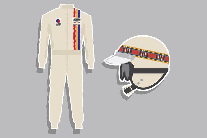 Racing suit F1 akhir 1960 sampai awal 1970-an