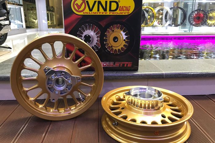 Pelek VND Roulette Yamaha NMAX Ring 12 Inci baru tersedia warna goldmatte, Tampilan Motor Makin Padat dan Gambot