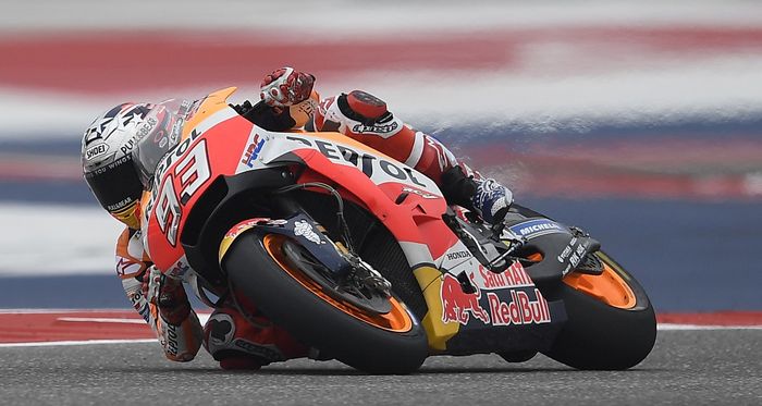 Marc Marquez di COTA memakai swing arm karbon