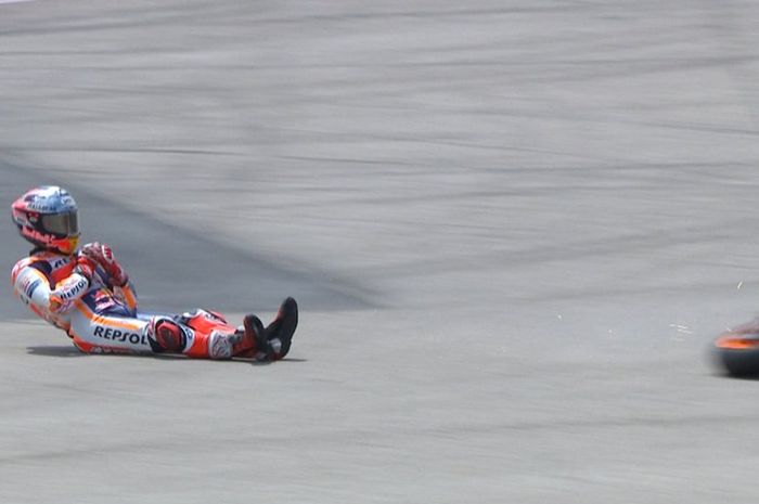 Marc Marquez di sesi latihan MotoGP Amerika 2018