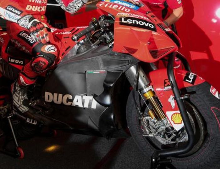 Salah satu part aerodinamika yang dites Ducati pada tes pramusim Qatar 2021