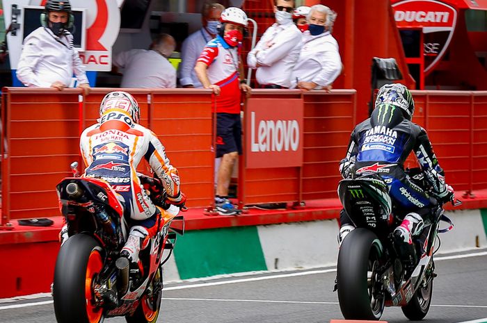 Pabrikan Yamaha kecap taktik 'licik' Marc Marquez kepada Maverick Vinales di Kualifikasi MotoGP Italia 2021
