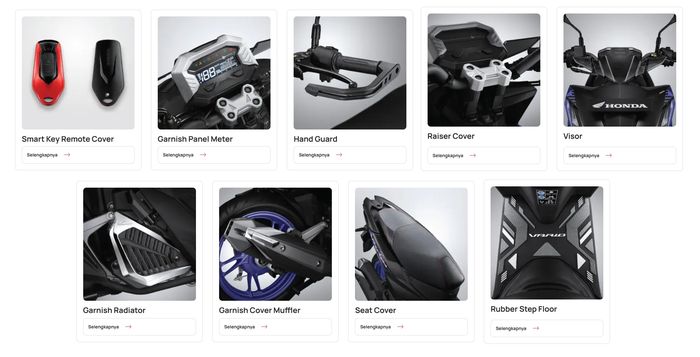 Aksesori resmi Vario 125 Street
