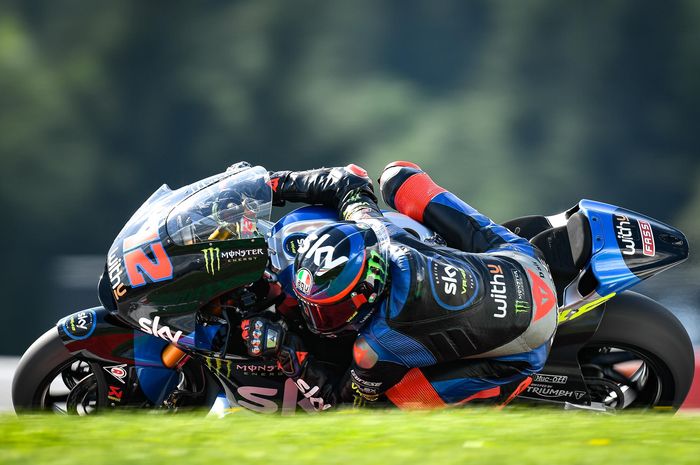 Marco Bezzechi menang usai Jorge Martin dihukum turun satu posisi, sementara Andi Gilang finis di posisi ke -23 di balap Moto2 Stiria 2020