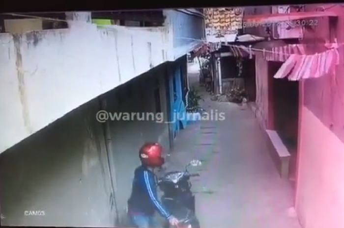 Aksi maling motor yang dilakukan bersama pengojek online