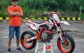 Bukan Honda CRF, Supermoto Kece Ini Basisnya Modifikasi Honda Mega Pro