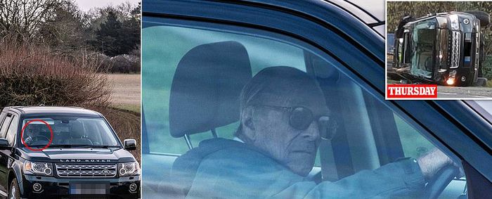 Pangeran Philip tertangkap kamera kendarai Land Rover di jalan raya tanpa sabuk pengaman