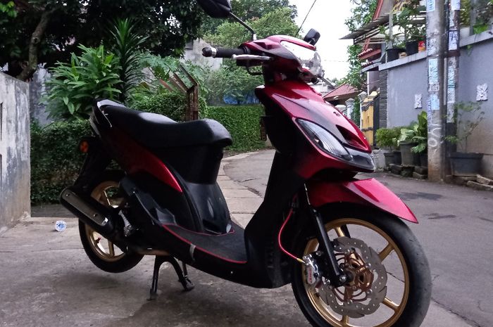 Yamaha Mio Smile rombak kaki-kaki ala motor road race