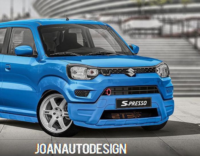 Digital modifikasi Suzuki S-Presso bergaya street racing plus suntik turbo