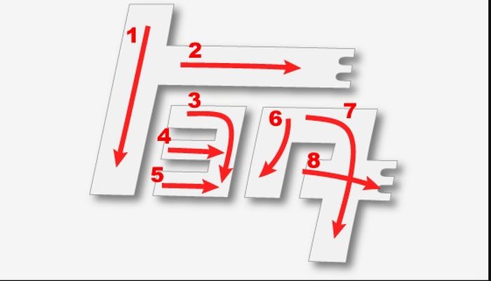 Untuk menuliskan logo 'Toyota' dengan pena, ada 8 goresan/gerakan. Perlu 10 gerakan untuk menulis 'Toyoda'