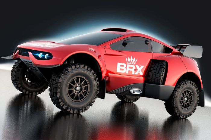 Penampakan pertama mobil BRX Hunter T1 + milik tim Bahrain Raid Xtreme untuk dipakai pada Reli Dakar 2022di Arab Saudi