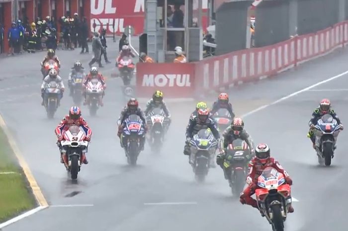 MotoGP Jepang 2017 diwarnai hujan