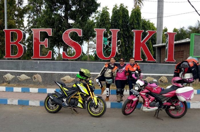 Jojo dan lady biker lain saat touring menuju Nusa Tenggara Barat
