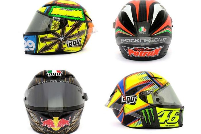 Ilustrasi helm AGV MotoGP