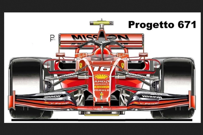 Mobil Ferrari untuk F1 2020, seperti yang dimunculkan media Italia