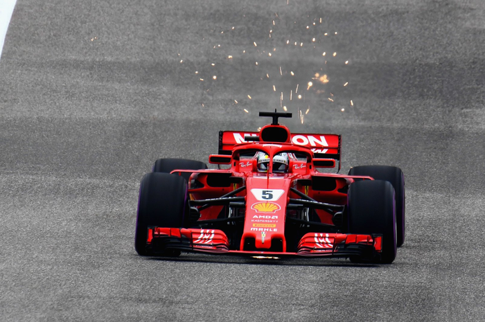 Sebastian Vettel di FP3 F1 Amerika 2018