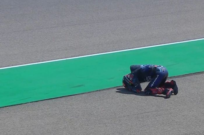 Fabio Quartararo dan Takaaki Nakagami terlibat crash lap pertama MotoGP Aragon 2022