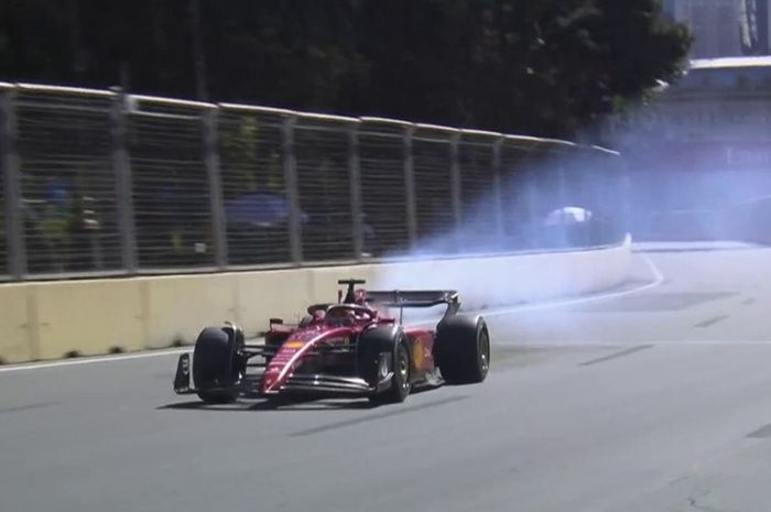 Charles Leclerc mengalami masalah mesin di Baku