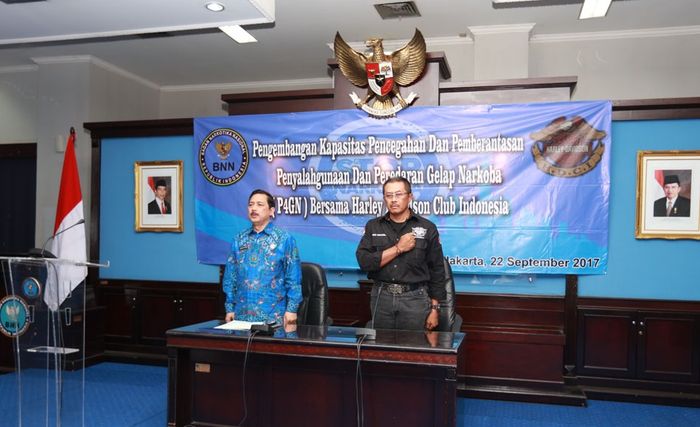 Salah satu kegiatan positif HDCI adalah bekerjasama dengan BNN berantas narkoba