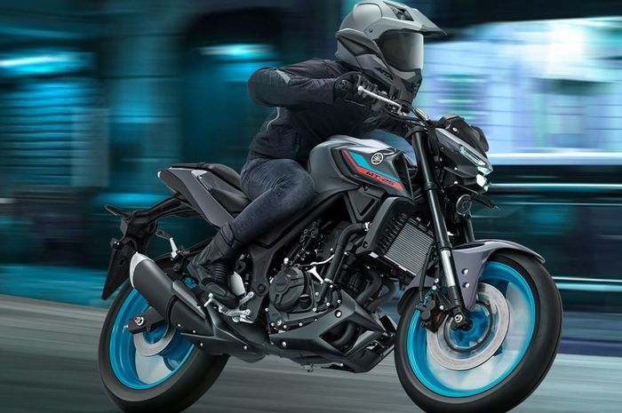 Tampilan Yamaha MT-25 baru setelah mendapat pembaruan warna. 