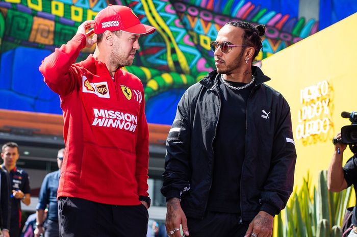 Usai F1 Meksiko, Sebastian Vettel (kiri) sebut Lewis Hamilton (kanan) layak mendapatkan gelar juara dunia F1 musim 2019