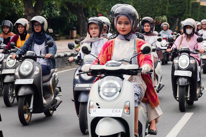 Ilustrasi pengendara wanita