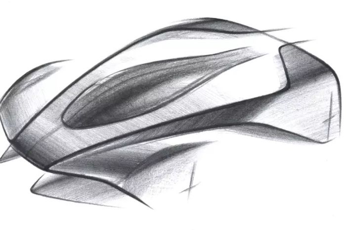 Ilustrasi sketsa desain mobil
