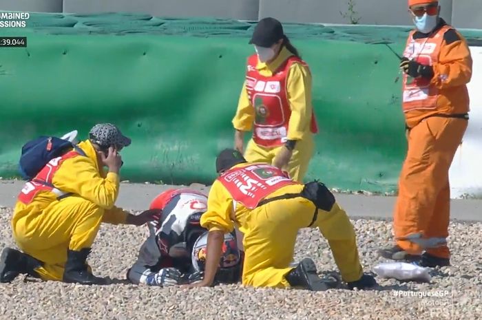 Crash parah di FP3 hingga patah tulang, Jorge Martin mundur dari MotoGP Portugal 2021