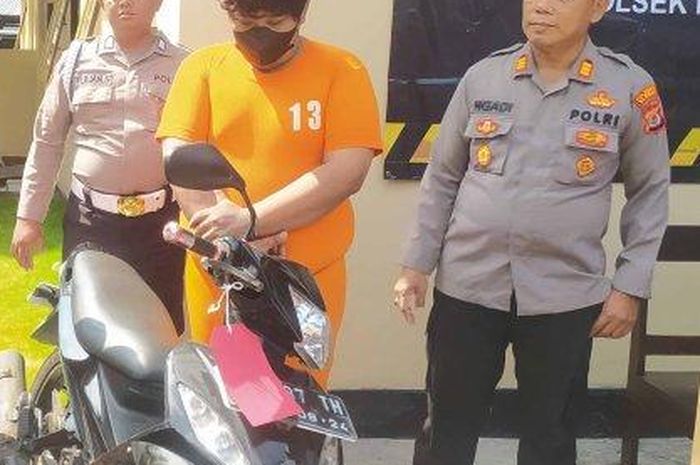 WS (26) asal Kediri, Jawa Timur diamankan Reskrim Polsek Bulak Sumur, Sleman karena maling Yamaha MX 135 di Jogja lalu dijual ke Tuban