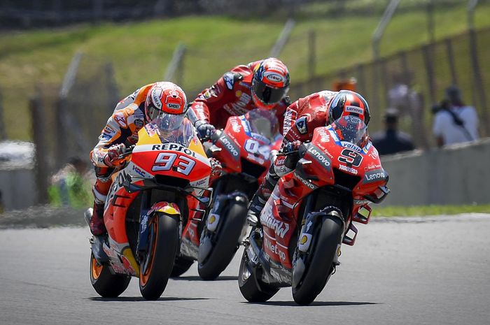 Marc Marquez mampu meladeni pasukan Ducati di MotoGP Italia 2019 yang memanjakan trek lurus nan panjang