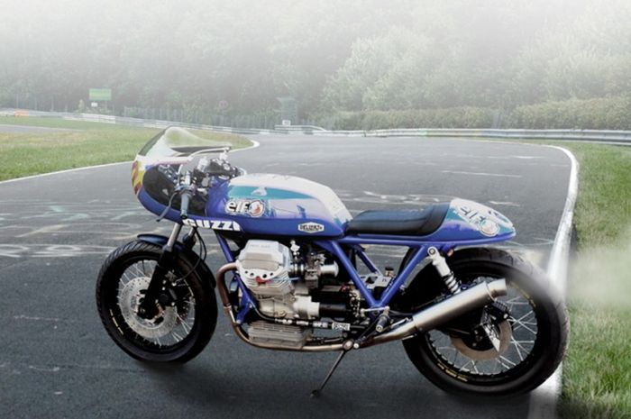 Moto Guzzi Mille GT custom endurance racer dari Rocket Custom Garage