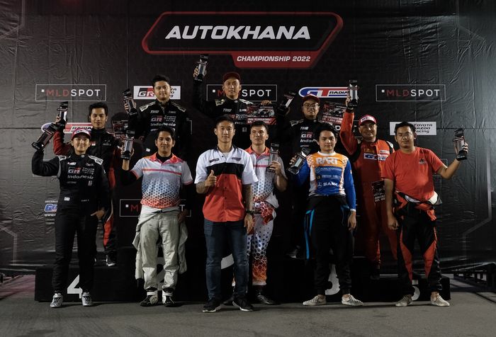 Tiga peslalom tim Toyota Gazoo Racing Indonesia (TGRI) naik podium 1-2-3 Kejurnas F pada MLDSPOT Autokhana Kejurnas Slalom 2022 di Tulungagung