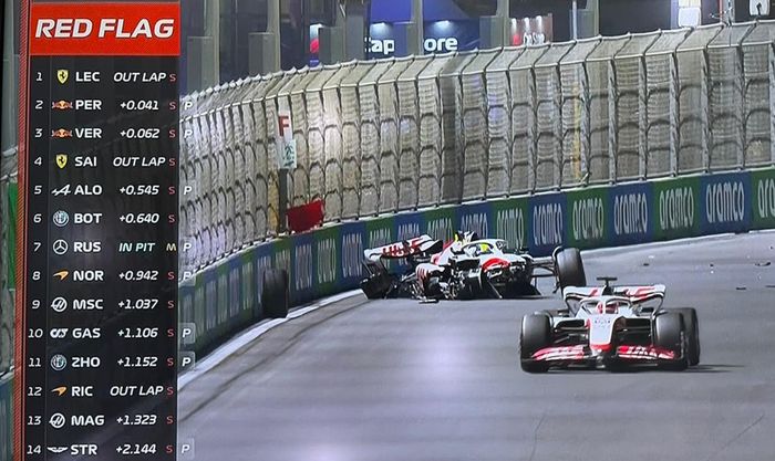 Saat kecelakaan, Mick Schumacher berada di urutan sembilan pada Q2 F1 Arab Saudi 2022
