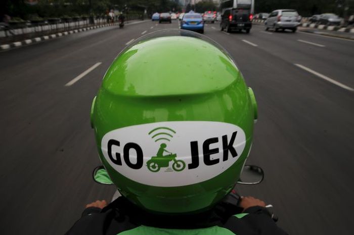 Ilustrasi pengendara Gojek