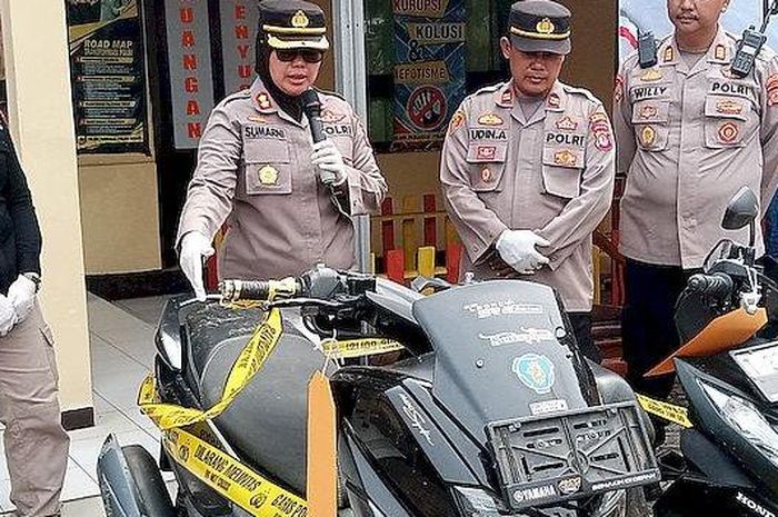 Yamaha NMAX dan Honda BeAT barang bukti pencurian di Subang, Jabar