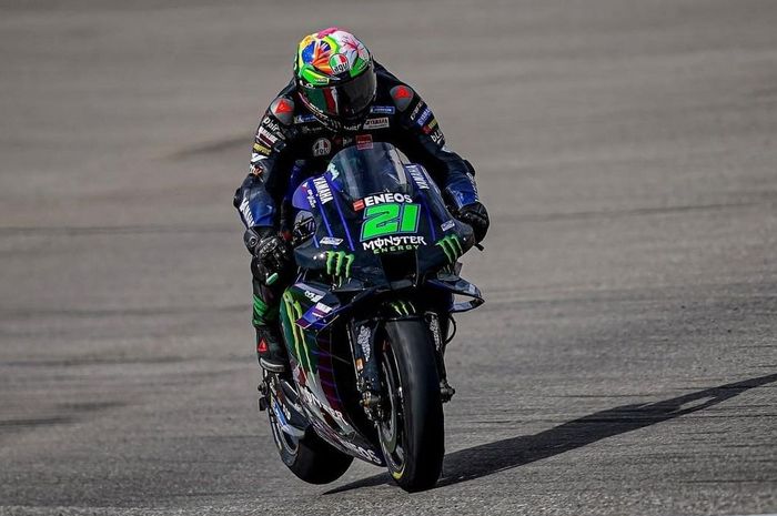 Franco Morbidelli masih kesakitan saat di MotoGP Amerika 2021 (3/10/2021)